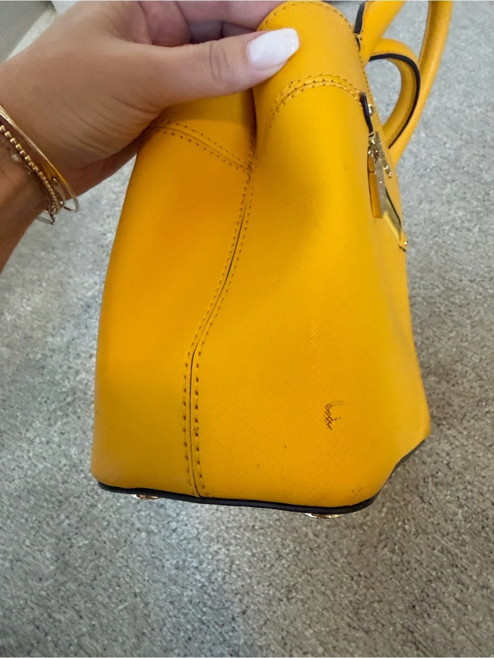 Michael Kors Hailee Satchel Leather Handbag - Jasmine Yellow